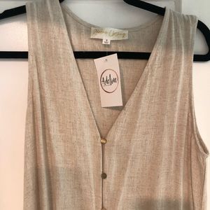 Khaki button up dress